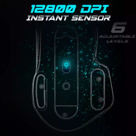 Spirit of Gamer Pro-M5 RGB Gaming Ποντίκι 12800 DPI Μαύρο