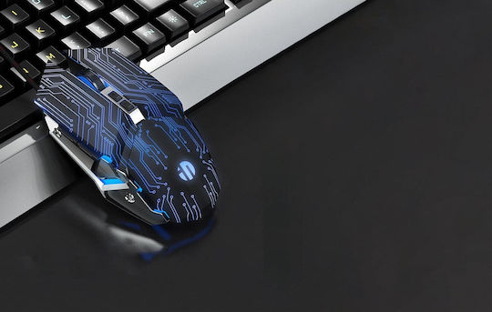 Inphic PW2 RGB Gaming Ποντίκι 4800 DPI Ασημί