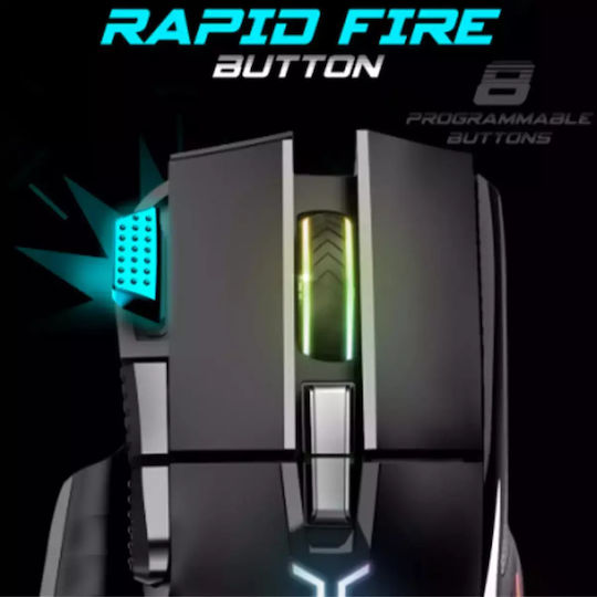 Spirit of Gamer Pro-M5 RGB Gaming Ποντίκι 12800 DPI Μαύρο