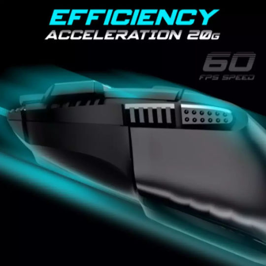 Spirit of Gamer Pro-M5 RGB Gaming Ποντίκι 12800 DPI Μαύρο
