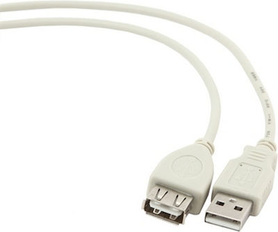 Gembird 0.75m USB 2.0 Cable A-Male to A-Female White (CC-USB2-AMAF-75CM/300)