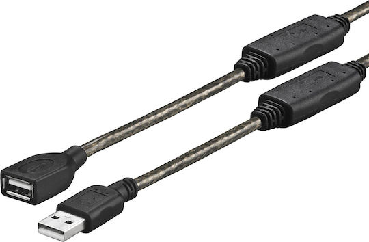 Vivolink USB 2.0 Kabel USB-A-Stecker - USB-B-Buchse Schwarz 5m PROUSBAAF5