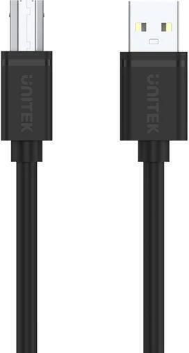 Unitek USB 2.0 Cable USB-A male - USB-B male Μαύρο 1m Y-C430GBK