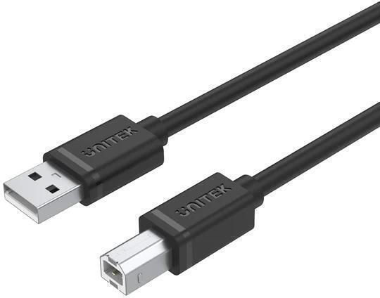 Unitek USB 2.0 Cable USB-A male - USB-B male Μαύρο 1m Y-C430GBK