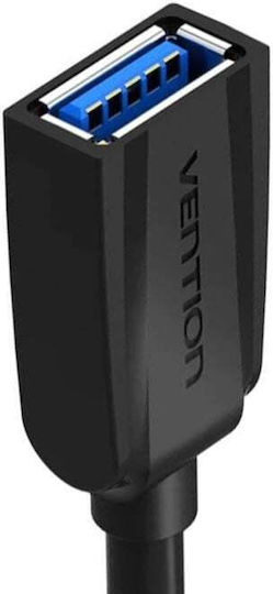 Vention USB 3.0 Cable USB-A male - USB-A male / USB-A female Μαύρο 1m VAS-A45-B100
