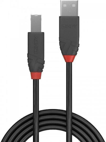 Lindy USB 2.0 Cablu USB-A - USB-B Alb 1m 36672