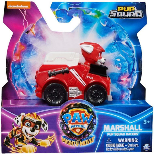 Vehicul metalic Paw Patrol Pup Squad Racers Marshall, scară 1:55