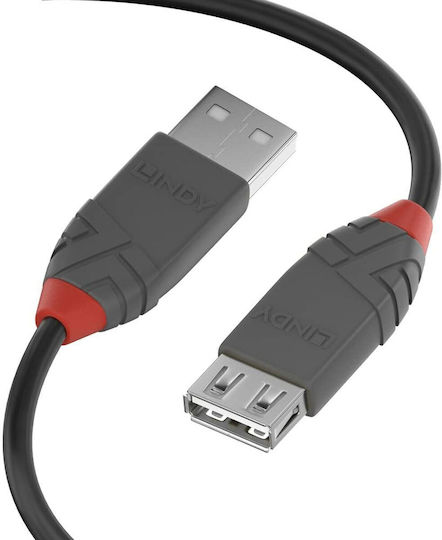 Lindy USB 2.0 Cable USB-A male - USB-A female Λευκό 2m 36703