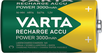 Varta Rechargeable Accu Επαναφορτιζόμενες Μπαταρίες C Ni-MH 3000mAh 1.2V 2τμχ