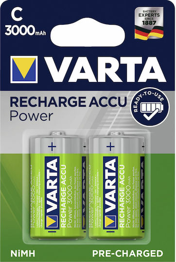 Varta Rechargeable Accu Rechargeable Battery C Ni-MH 3000mAh 1.2V 2pcs