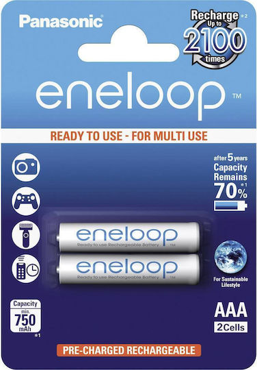 Panasonic Eneloop Презареждащи батерии AA Ni-MH 1900mAh 1.2V 2бр