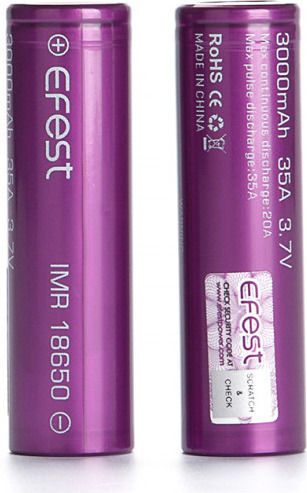 Efest Επαναφορτιζόμενη Μπαταρία 18650 Li-Mn 3000mAh 3.7V 1τμχ