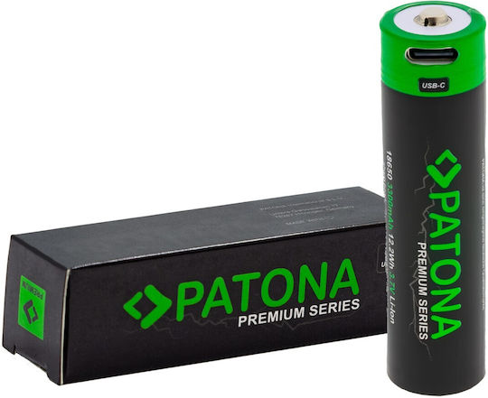 Patona Επαναφορτιζόμενη Μπαταρία 18650 Li-ion 3350mAh 3.7V 1τμχ