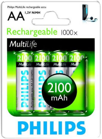 Philips Multilife Презареждащи батерии AA Ni-MH 2100mAh 1.2V 4бр