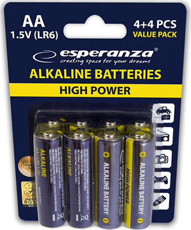 Esperanza Alkaline Batterien AA 1.5V 8Stück