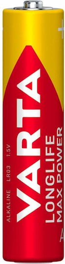 Varta 6 Pack Alkaline Batteries AAA Longlife Max Power 1.5V
