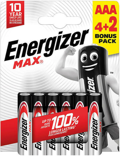 Energizer Max Алкални Батерии AAA 1.5V 4бр