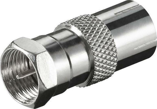 ATC F-Stecker Männlich Zu Koaxial Weiblich Silber 1Stück 03.003.0027