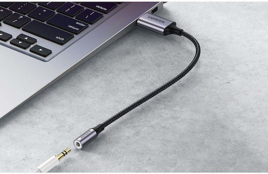Ugreen CM477 Μετατροπέας USB-A male σε 3.5mm female Γκρι 1τμχ