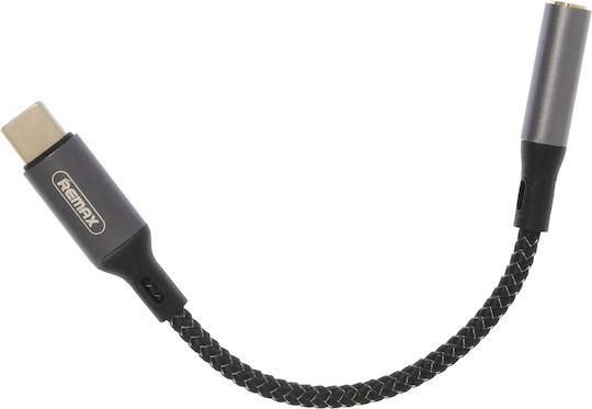 Remax Μετατροπέας Lightning male σε 3.5mm female Γκρι 1τμχ