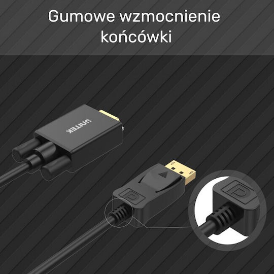 Unitek Μετατροπέας DisplayPort / VGA male σε DisplayPort / VGA female 1τμχ Y-5118F
