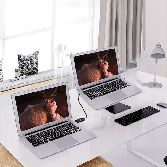 Конвертор USB-A мъжки към HDMI женски Черен 1бр