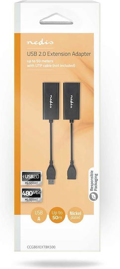 Nedis Usb A Konverter USB-A männlich + weiblich auf Ethernet weiblich 1 Stück