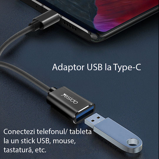Yesido Μετατροπέας USB-C male σε USB-A female 1τμχ
