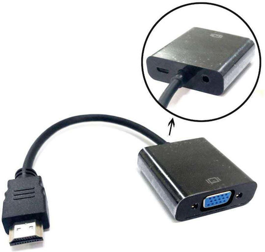 Microconnect HDMVGA2B Конвертор HDMI Мъжки В VGA Женски