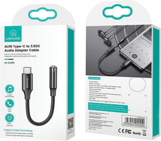 Usams Au16 Converter USB-C male to 3.5mm female White 1pcs