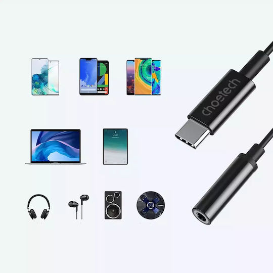 Choetech Convertor USB-C masculin în 3.5mm feminin 1buc AUX003