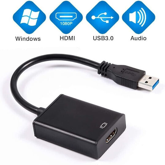 PremiumCord Конвертор HDMI мъжки към USB-A женски 1бр khcon-08