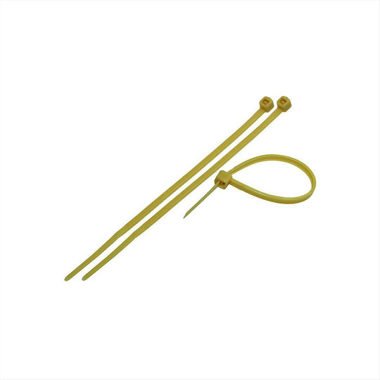 EM Group Δεματικά Καλωδίων Πλαστικά 200mmx3.5mm σε Κίτρινο χρώμα (100τμχ) (BMY2036)