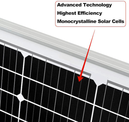 Epsolar M-20w Μονοκρυσταλλικό Φωτοβολταϊκό Πάνελ 12V 380x310x17mm