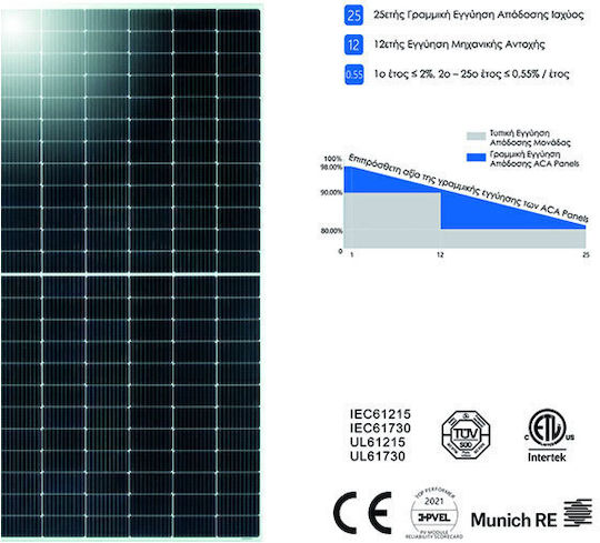 Aca SRP540 Monocrystalline Solar Panel 540W 24V 2256x1133x35mm