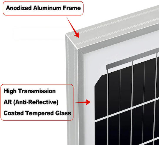 Epsolar M-40w Monokristallin Solarmodul 40W 12V 490x450x25mm