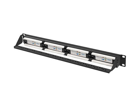 Lanberg Panou De Patch Pentru Rack 1U 19" 24 Prize Cat6a Negru