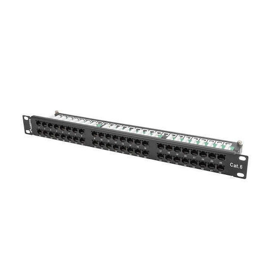 Lanberg Patch Panel für Rack 1U 19" 48 Ports cat6 Schwarz