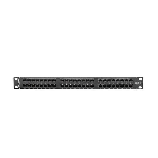Lanberg Patch Panel für Rack 1U 19" 48 Ports cat6 Schwarz