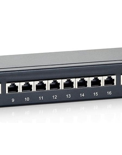 Equip Patch Panel για Rack 1U 19" 24 Θυρών cat6 Μαύρο