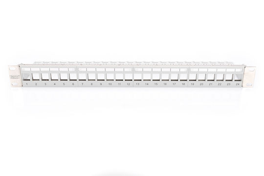 Digitus Patch Panel Shielded για Rack 1U 19" 24 Θυρών Γκρι