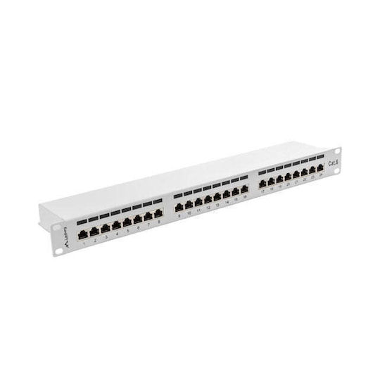 Lanberg Patch Panel für Rack 1U 19" 24 Ports cat6 Weiß