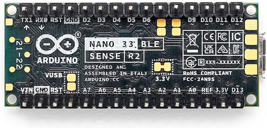 Arduino Nano 33 BLE Sense rev2 with Headers Module για Arduino