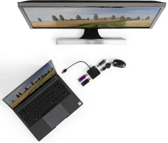 HAMA USB Hub 4 Ports USB 2.0 with USB-A Connection