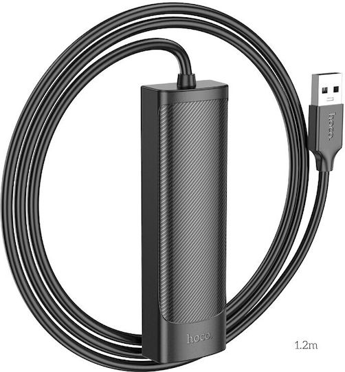 Hoco Hb41 Easy Hub 4 Anschlüsse USB 2.0 mit Anschluss an einen Computer USB-A