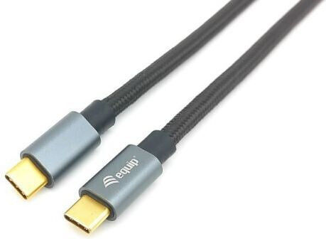Equip Braided USB 4 Video Cable USB-C Male - USB-C 240W PD Black 1.2m 128381