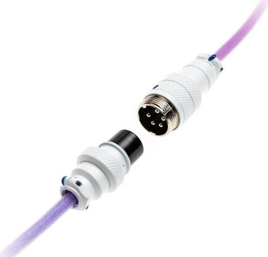 Ducky Premicord Spiral USB 2.0 Cable USB-C male - USB-A Μωβ 1.75m DACOC2-AZU1