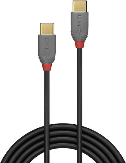 Lindy USB 2.0 Cable USB-C male - USB-C Μαύρο 3m 36873