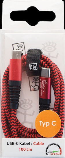 2GO USB 2.0 Cable USB-C male - USB-C Red 1m (797195)