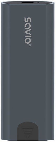 Savio Hard Drive Case M.2 SATA III NVME with connection Type-C in Gray color